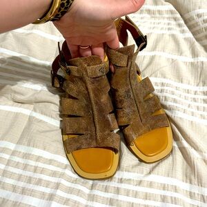 Diba Tru Circle City Leather Sandals